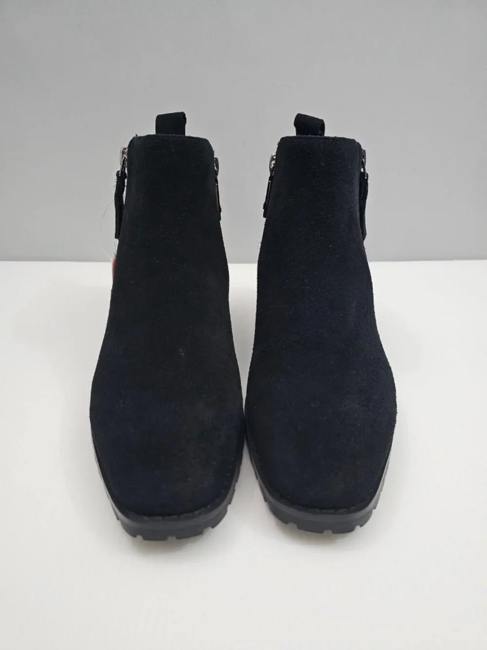Blondo Samara Waterproof Ankle Boot Black Suede Block Heel Womens 8 NEW